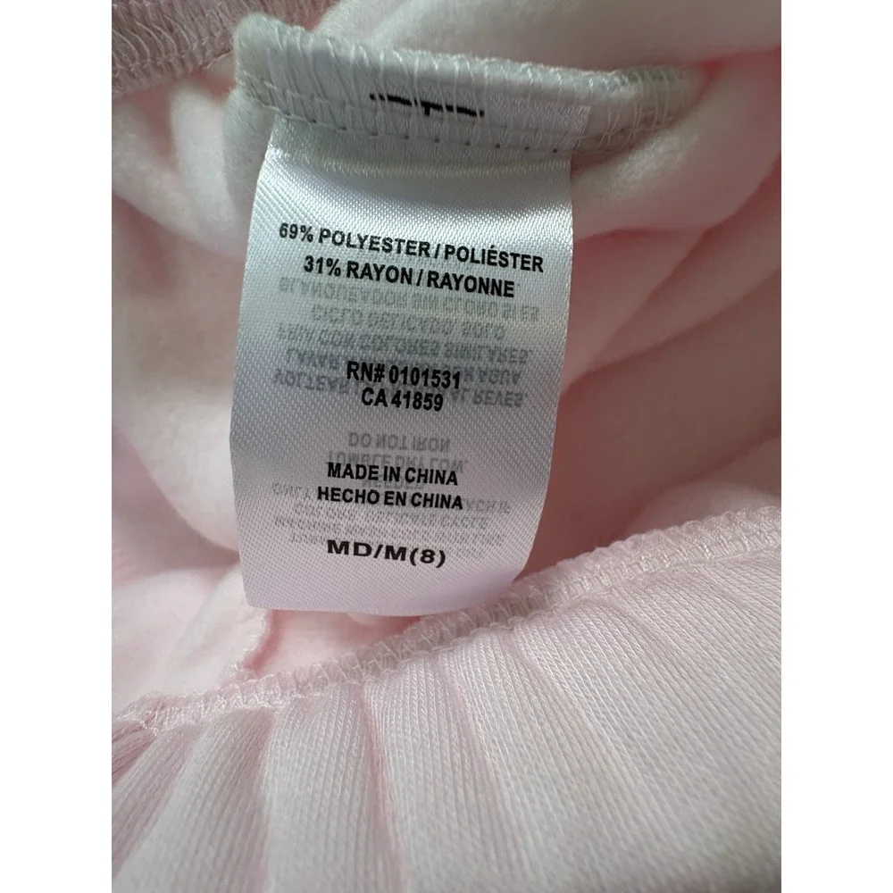Care Bears Girls Sweatpants Pink Fleece Care Bears Graphic Pull On Size M(8) NWT